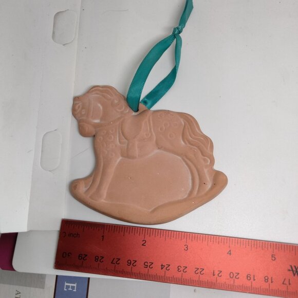 Rocking Horse Christmas Ornament Terra Cotta Western - Picture 3 of 5